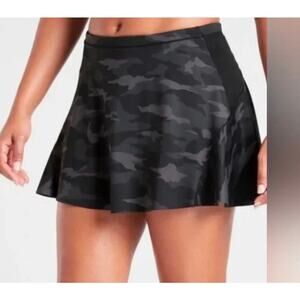 Athleta Gray Black Camo Match Point Skort Skirt Size Medium
